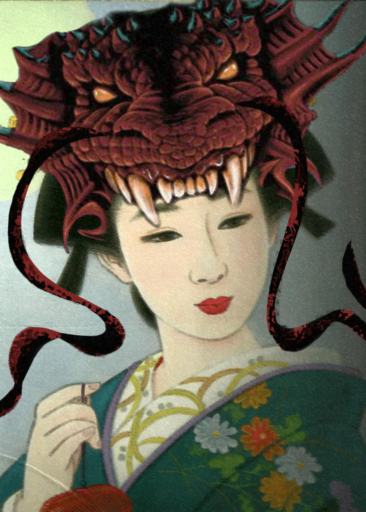 Experimental dragon geisha gif